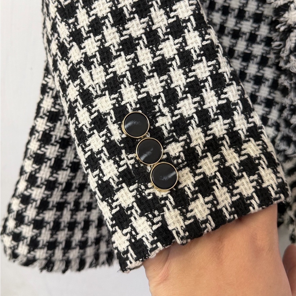 Talbots Tweed Houndstooth Double Breasted Blazer … - image 11